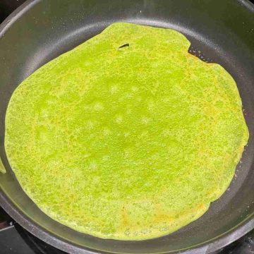 flip kuih dadar pancake batter