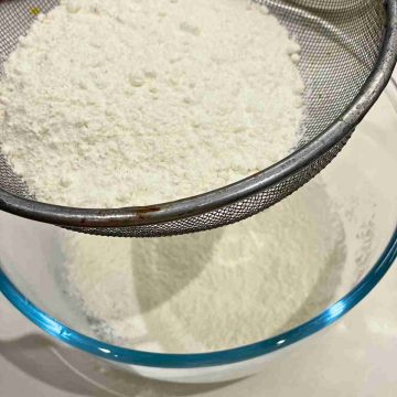 sift salt and plain flour