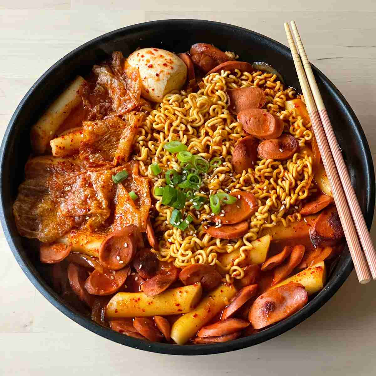tteokbokki with added ramyeon noodles
