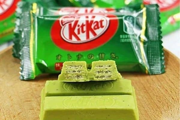 Matcha green tea flavoured KitKat