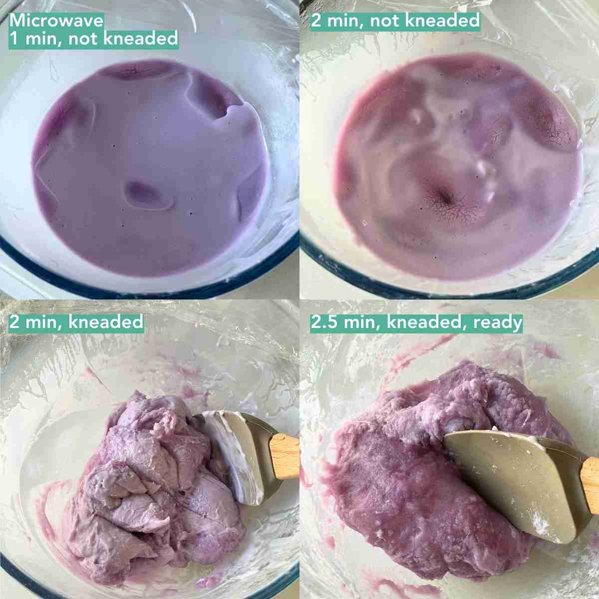How to cook mochi batter purple