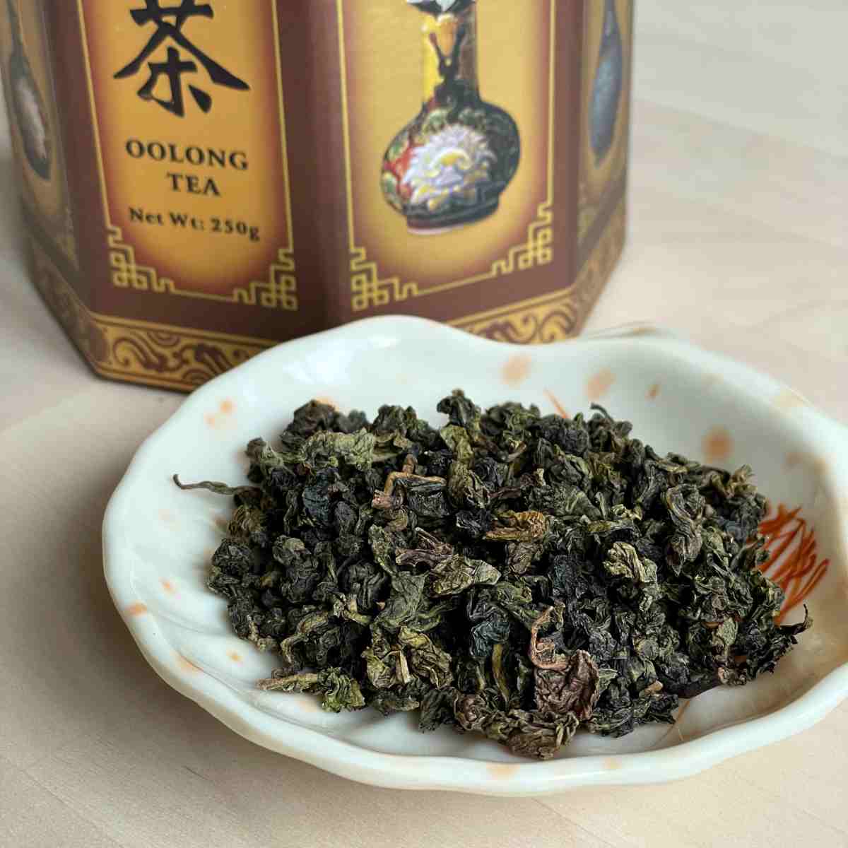 Oolong tea leaves