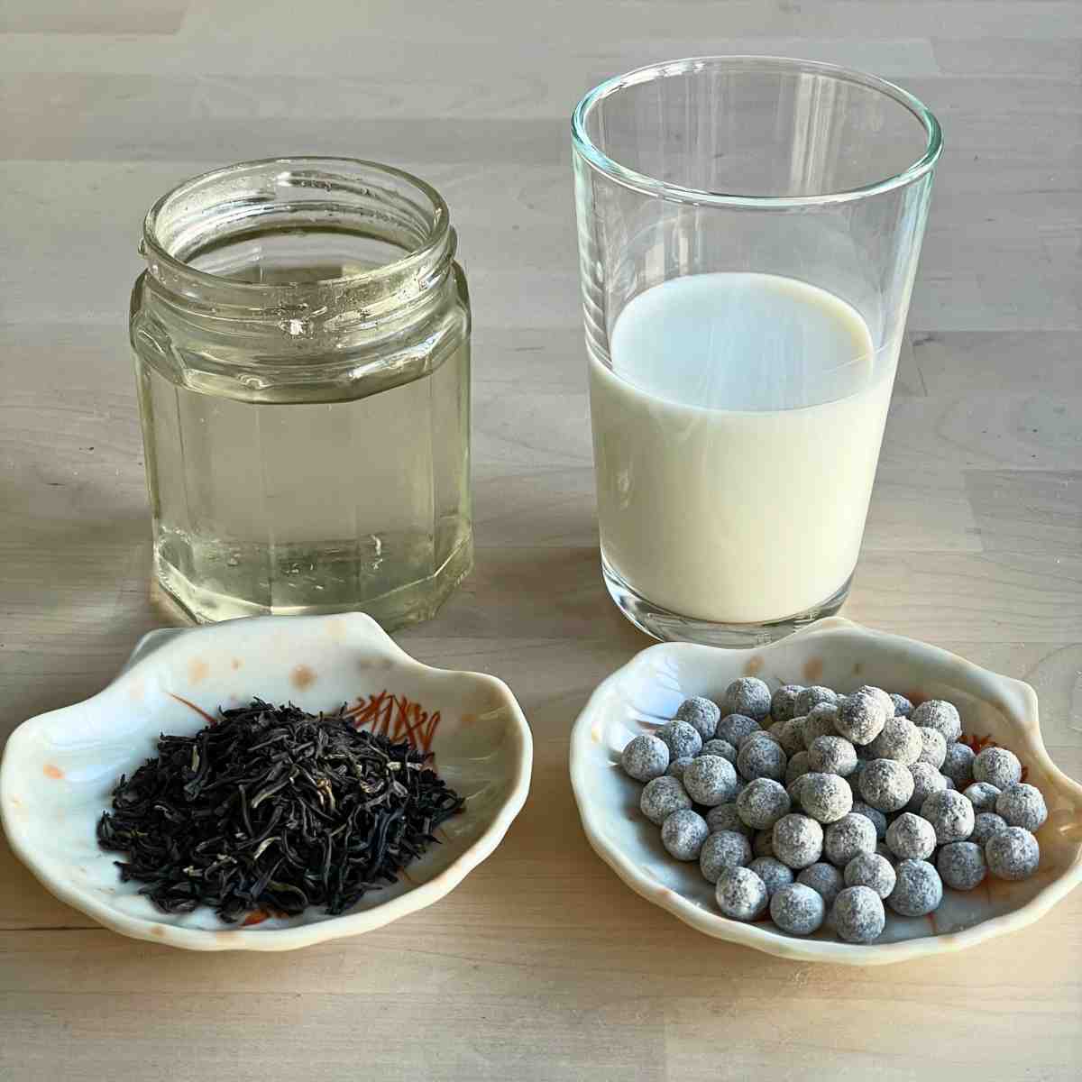 Jasmine milk tea boba ingredients