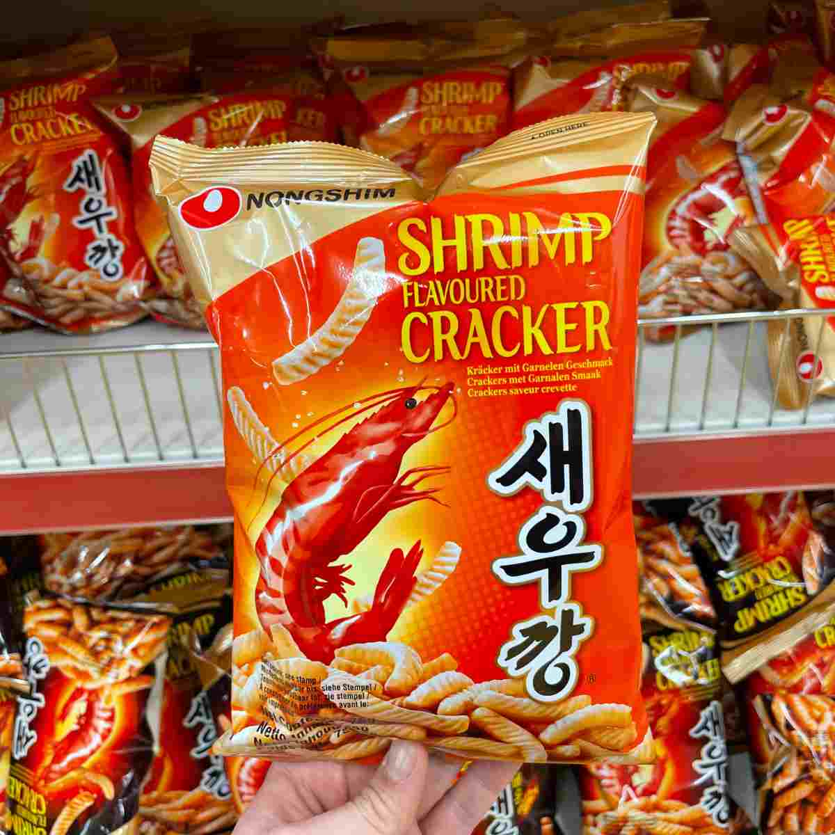 Korean shrimp chips from supermarket