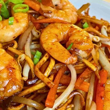 easy chinese noodles chow mein shrimp