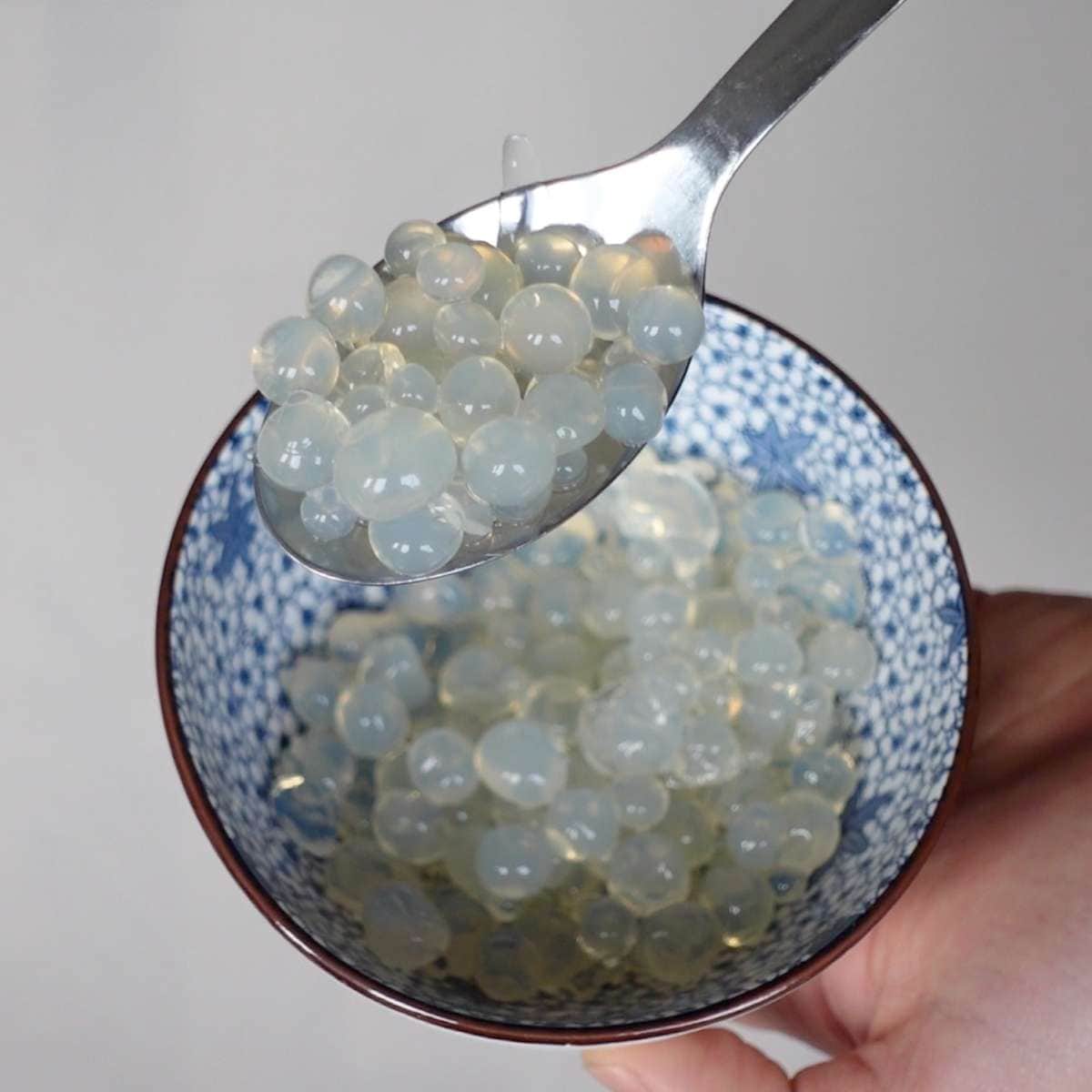 crystal boba made from agar agar powder