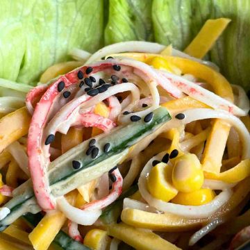 mango kani salad recipe with lettuce