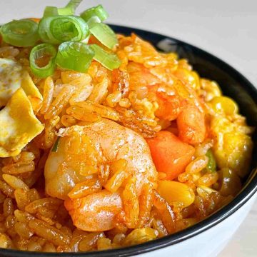 spicy singapore fried rice recipe with prawns