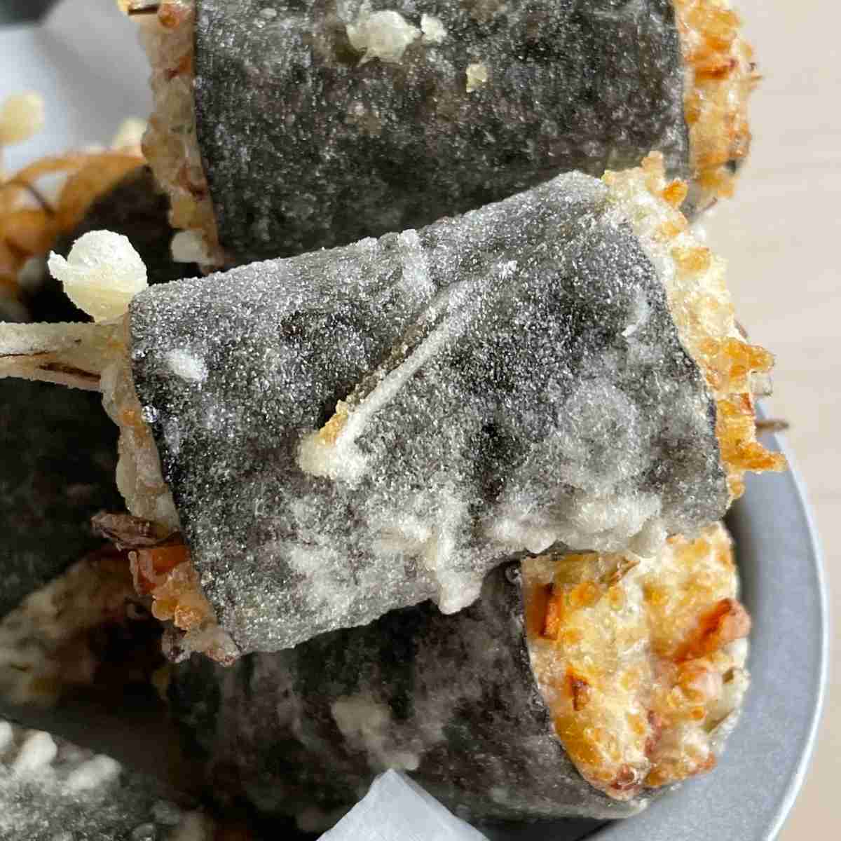 vegan korean fried seaweed rolls