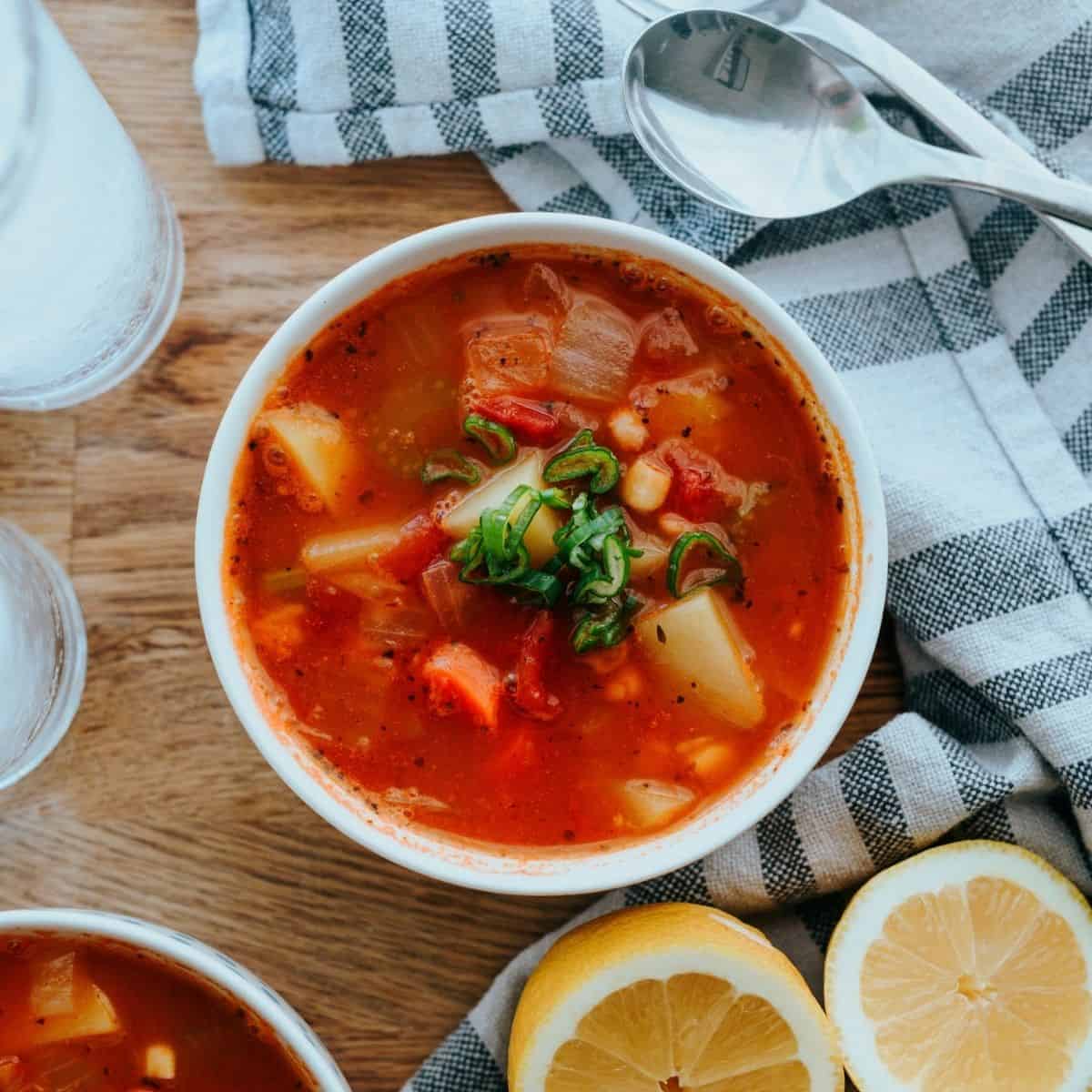 tomato and potato stew soup