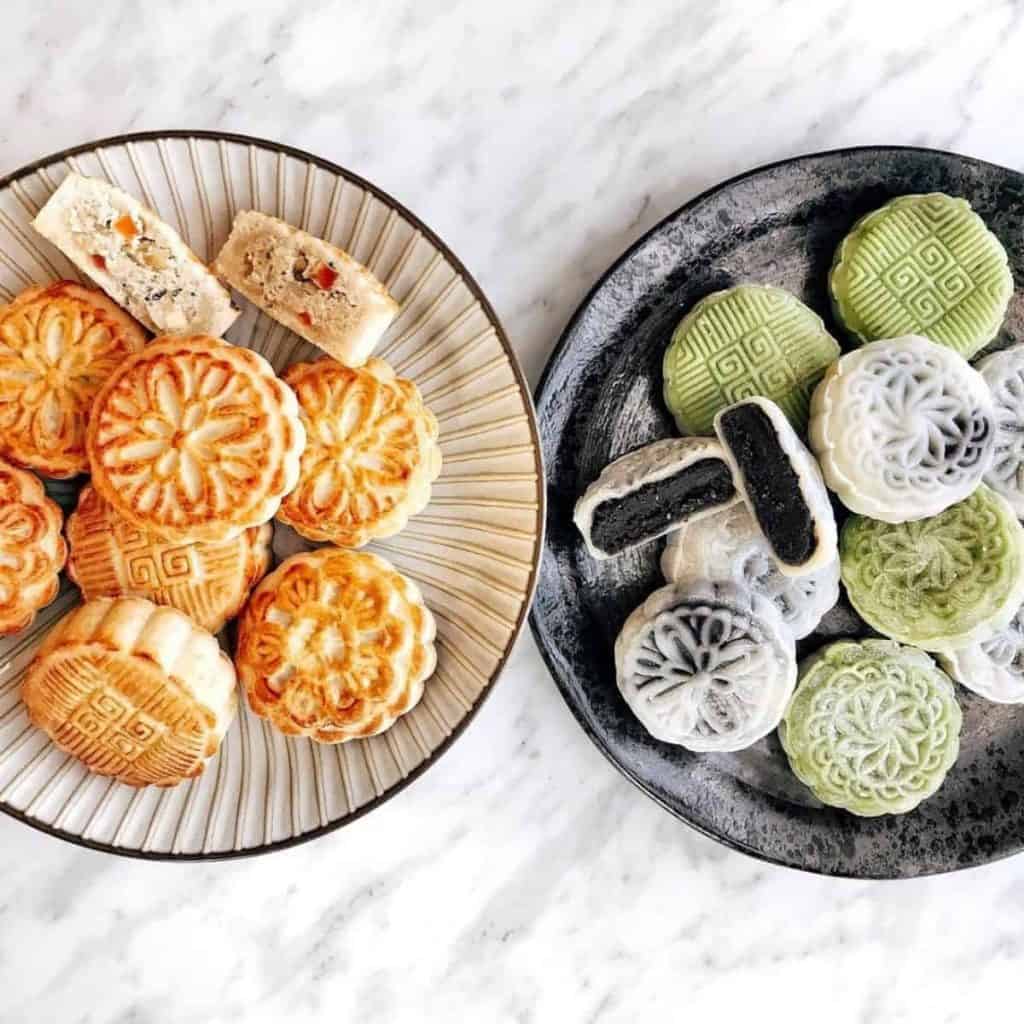 Baked and Snow Skin Mooncake versions