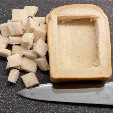 Cut out inside bread