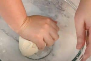 Knead the cooked batter until it becomes a dough ball