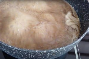 Boil the mixture under medium heat