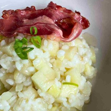 apple bacon risotto food wars