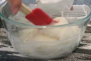 Fold the batter between 2 minutes cooking time in microwave