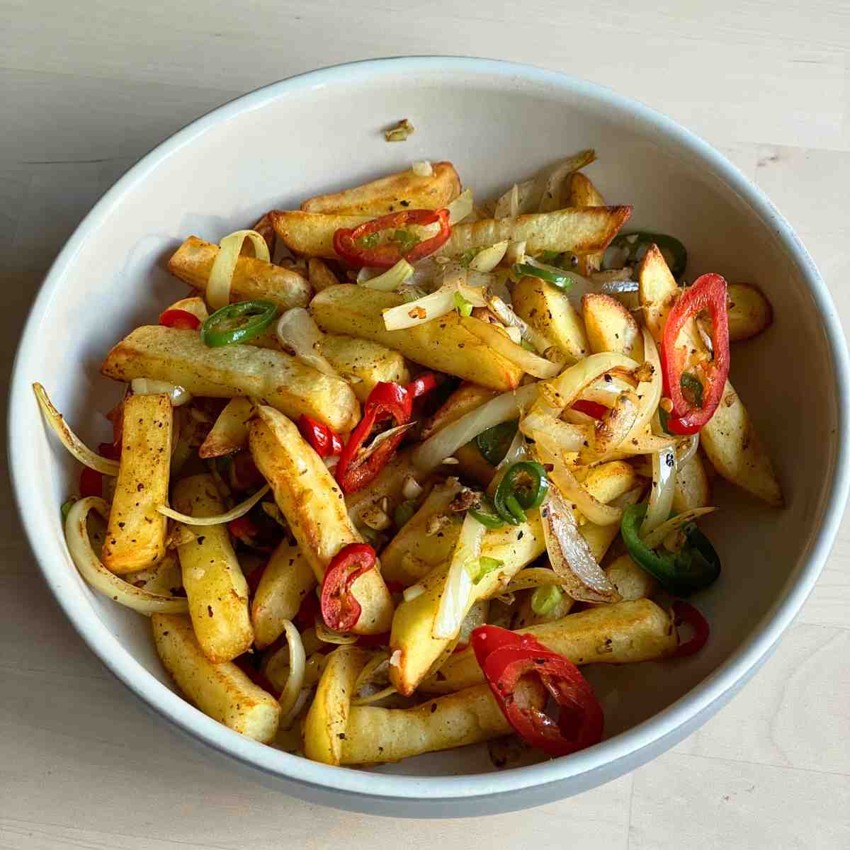 chinese takeaway salt and pepper fries