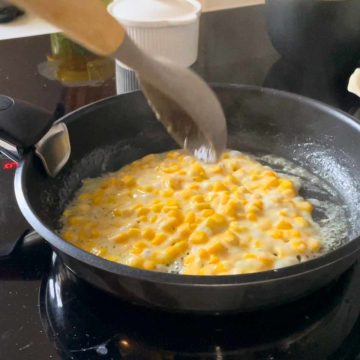 Add korean cheese corn mix and stir