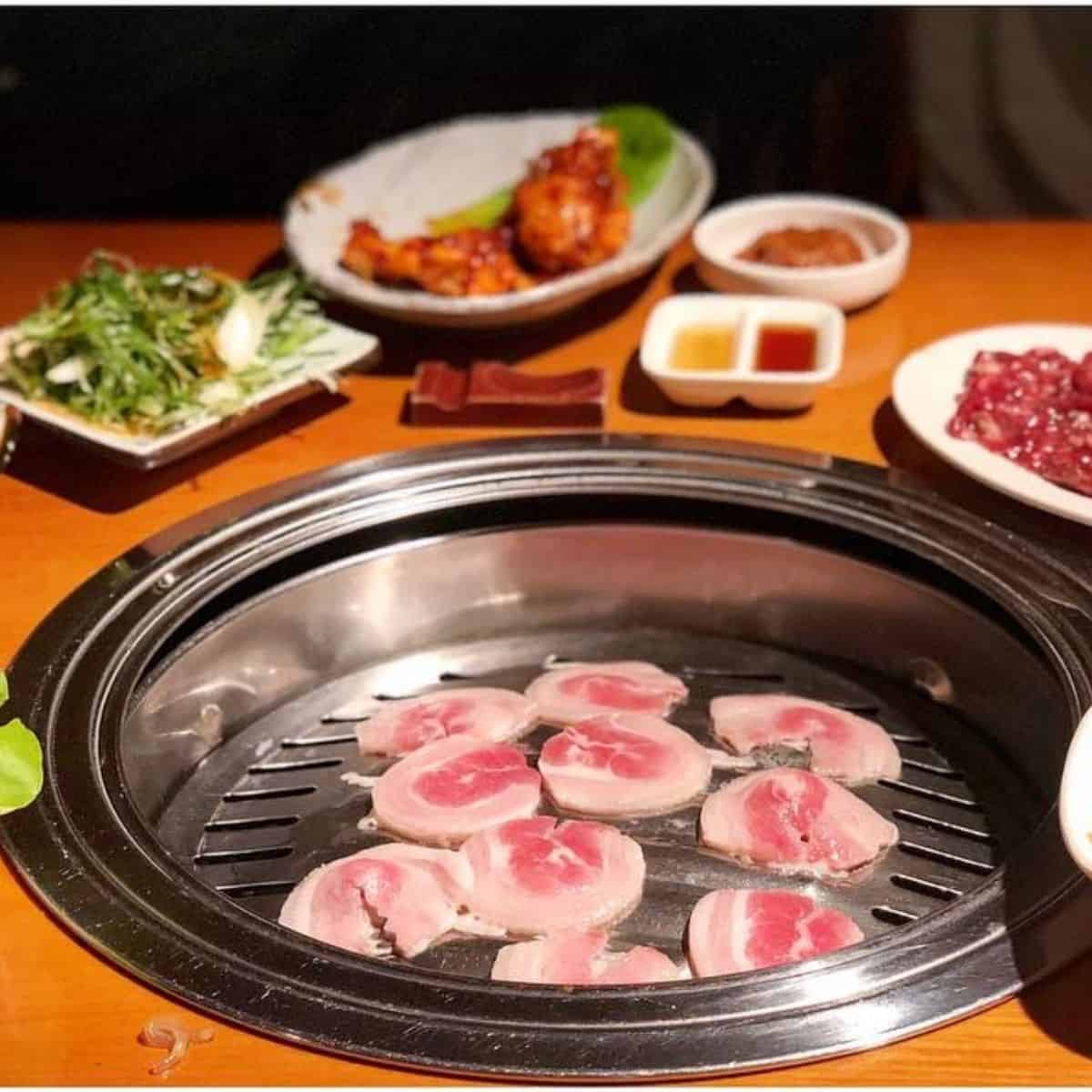 Asadal pork belly grill platter