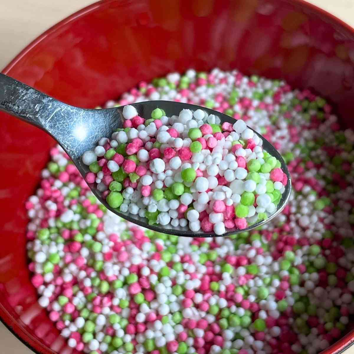 Colourful sago pearls