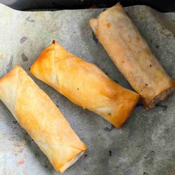 Healthy air fryer spring rolls recipe