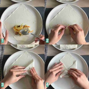 How to wrap spring rolls