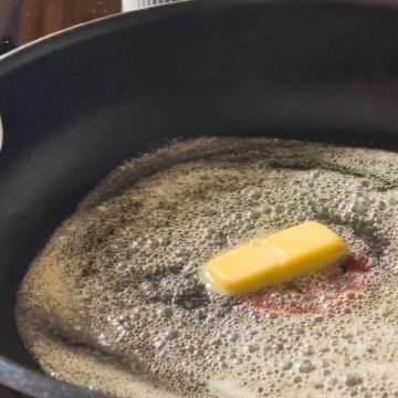Melting butter on stove