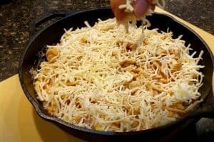 Mix all ingredients and top with cheese