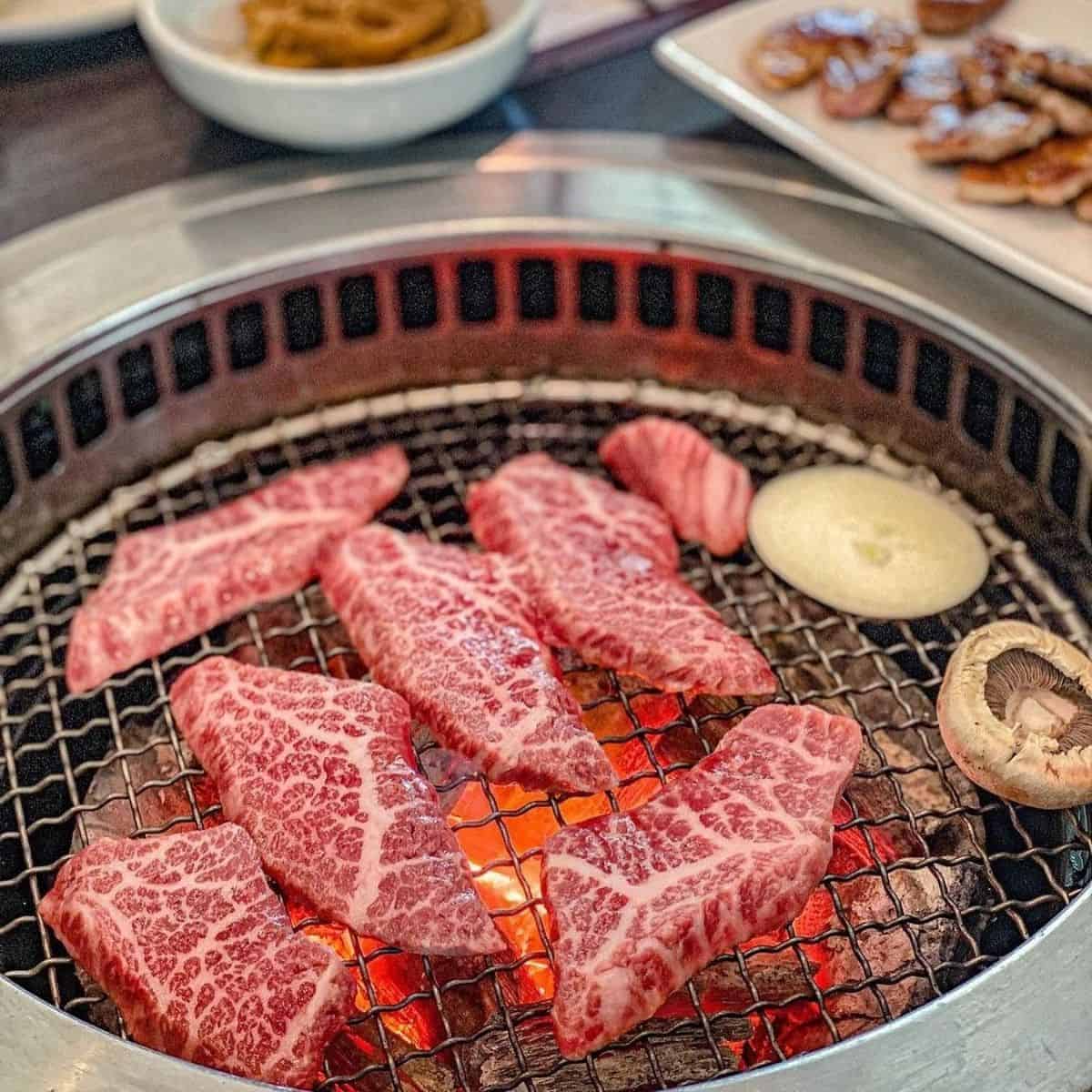 Juicy marbled galbi cuts at Chang Best Korean BBQ Singapore
