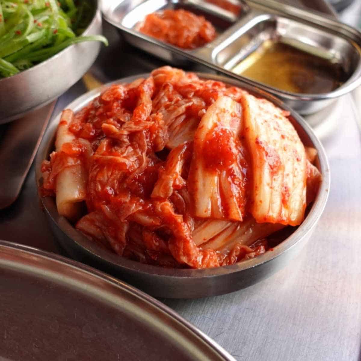 red kimchi side dish