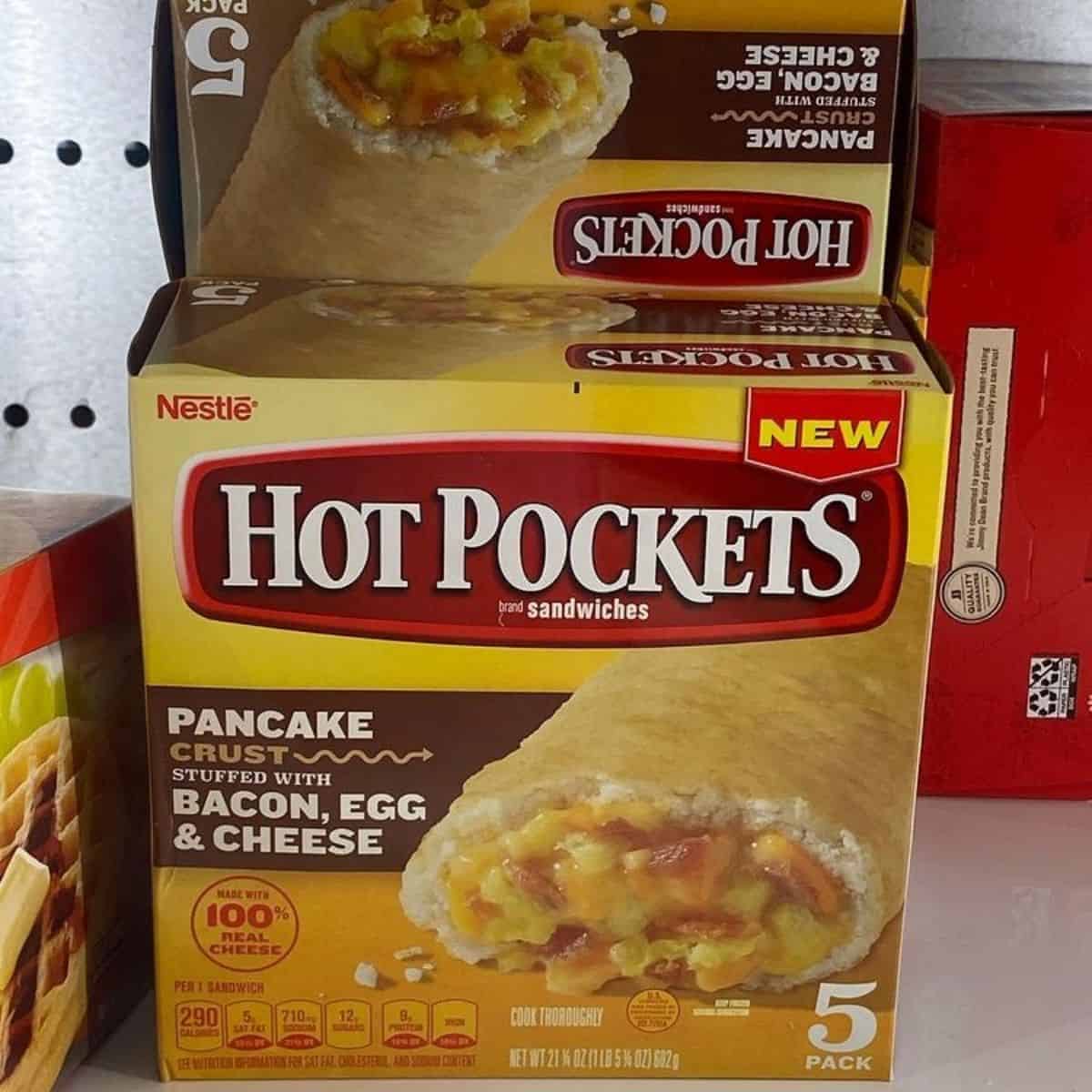 Bacon, egg and cheese filling hot pocket