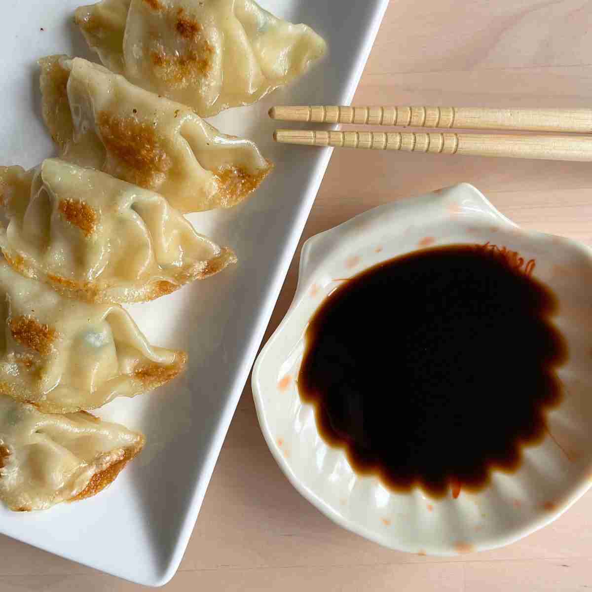 Plain black vinegar dipping sauce for dumplings