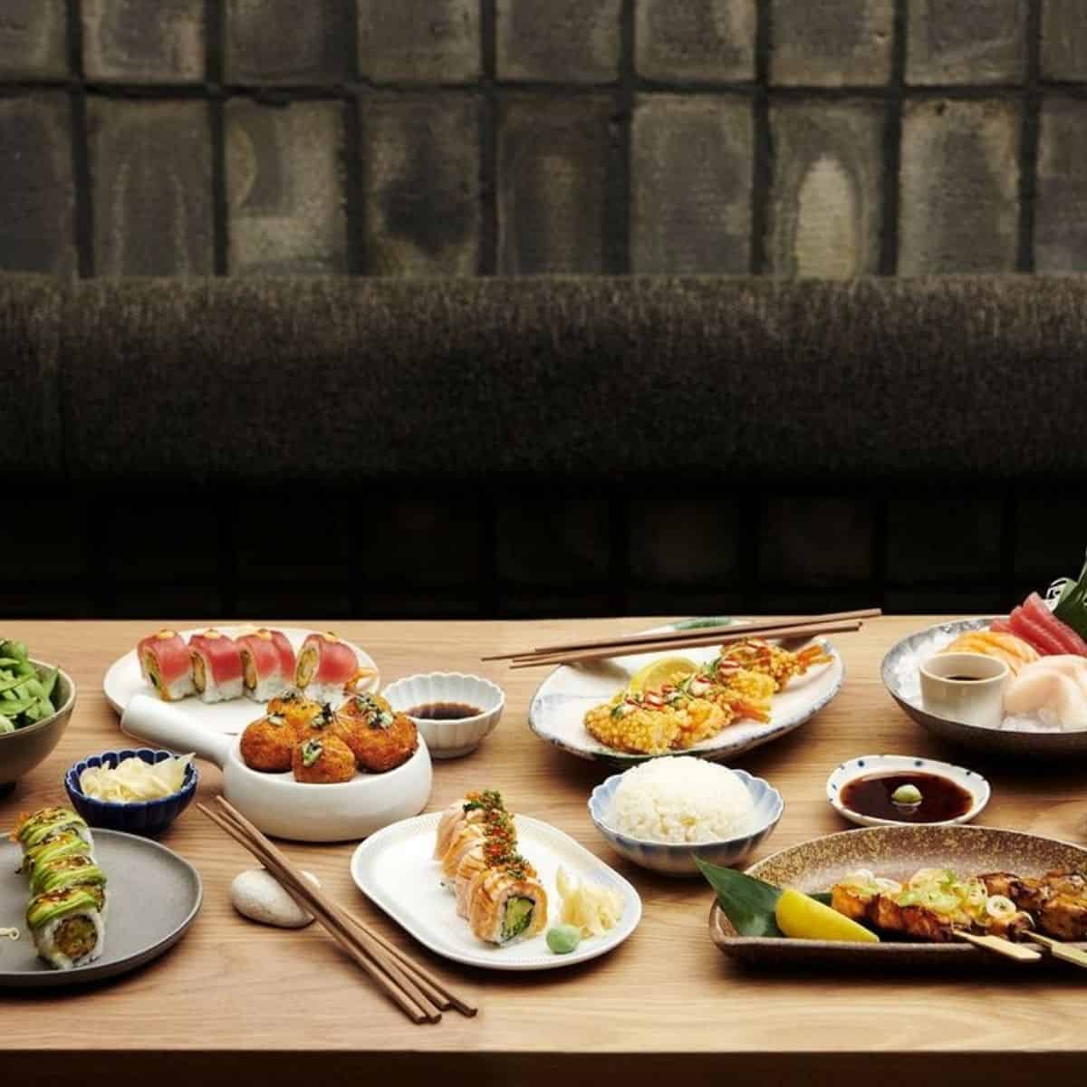Selection of dishes from Sticks n Sushi
