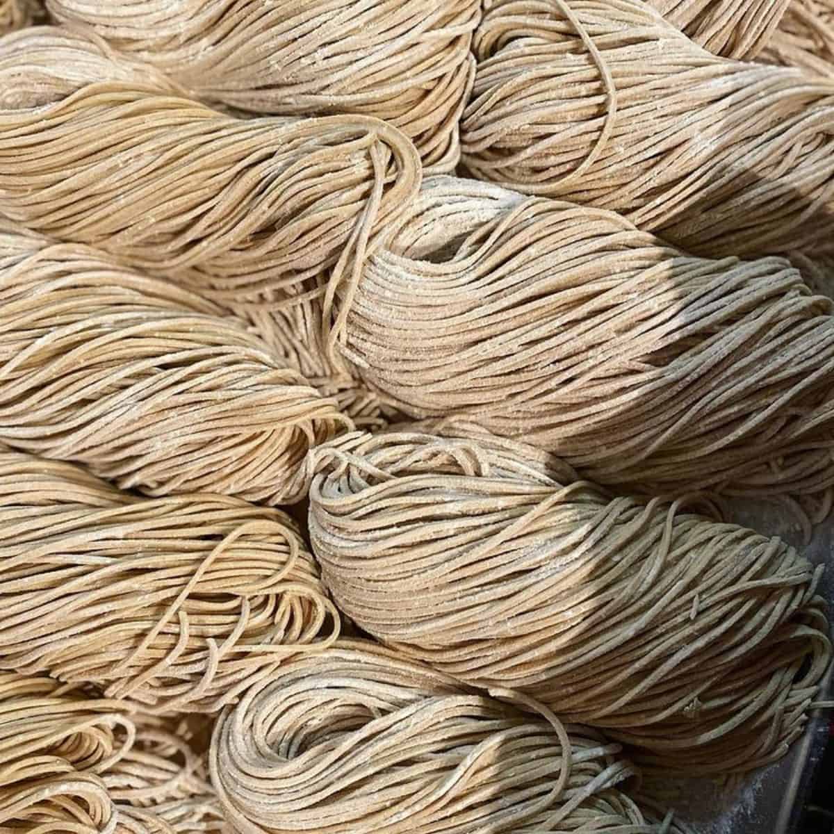 Uncooked chinese noodles