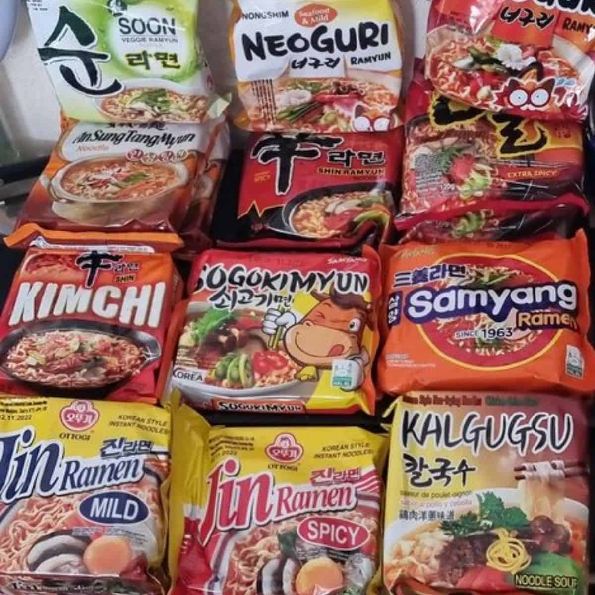korean ramen noodle box pack
