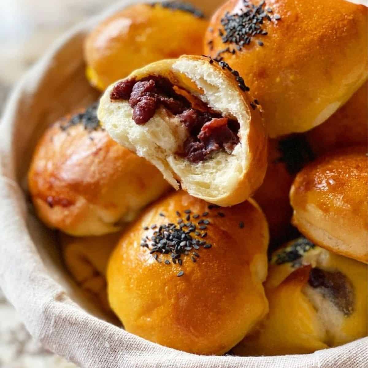 Anpan recipe bread with red bean paste
