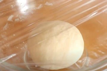 Place the dough in a bowl, cover with plastic wrap and let it rest