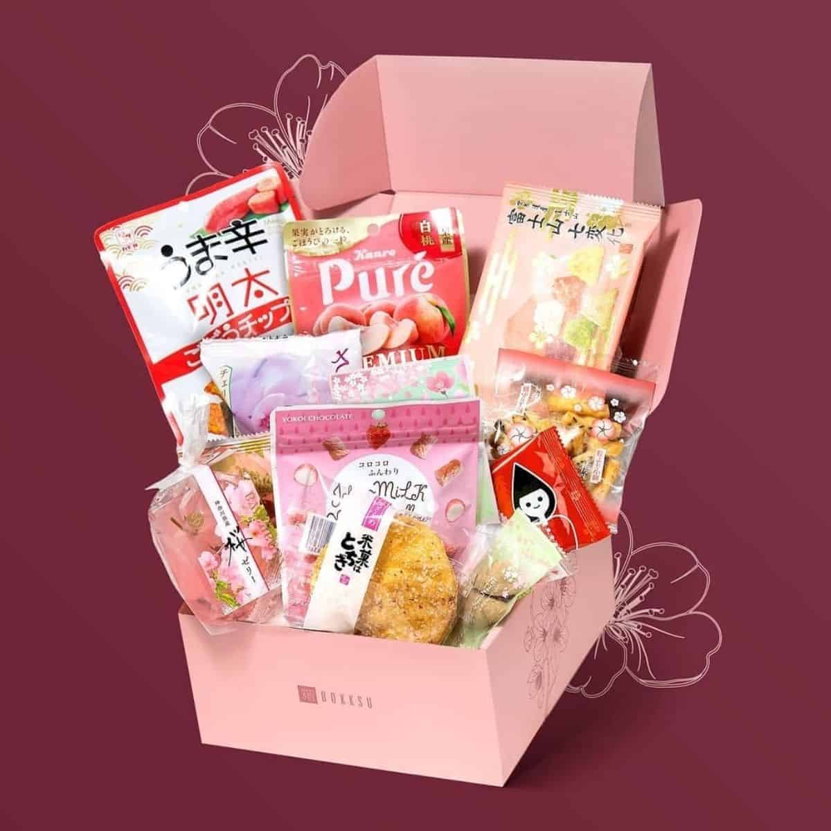 sakura season themed snack treat package