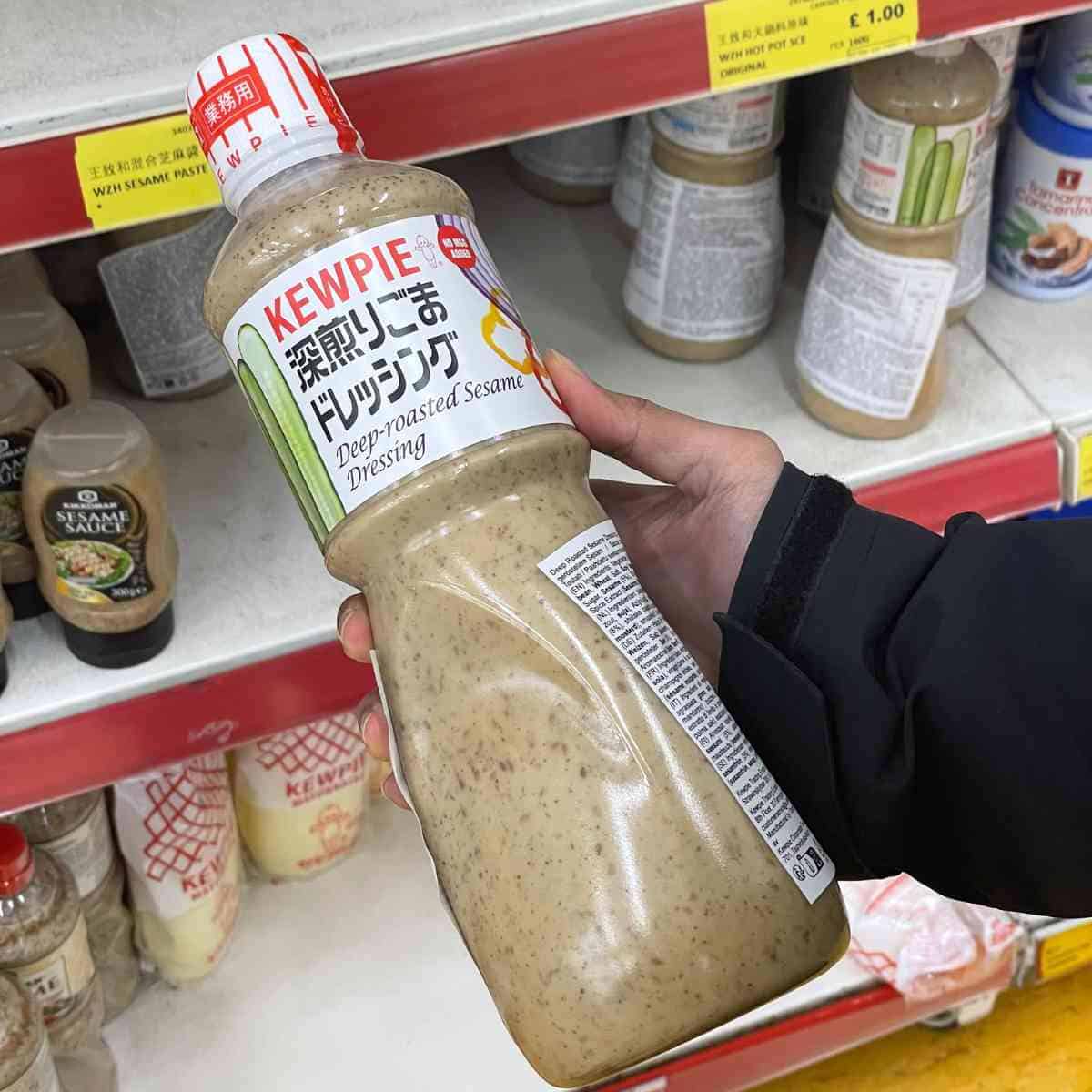 Sesame sauce in supermarket