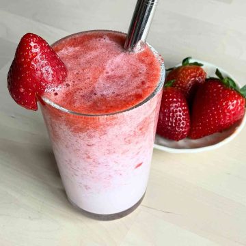 sweet pink and white layers for korean strawberry milk