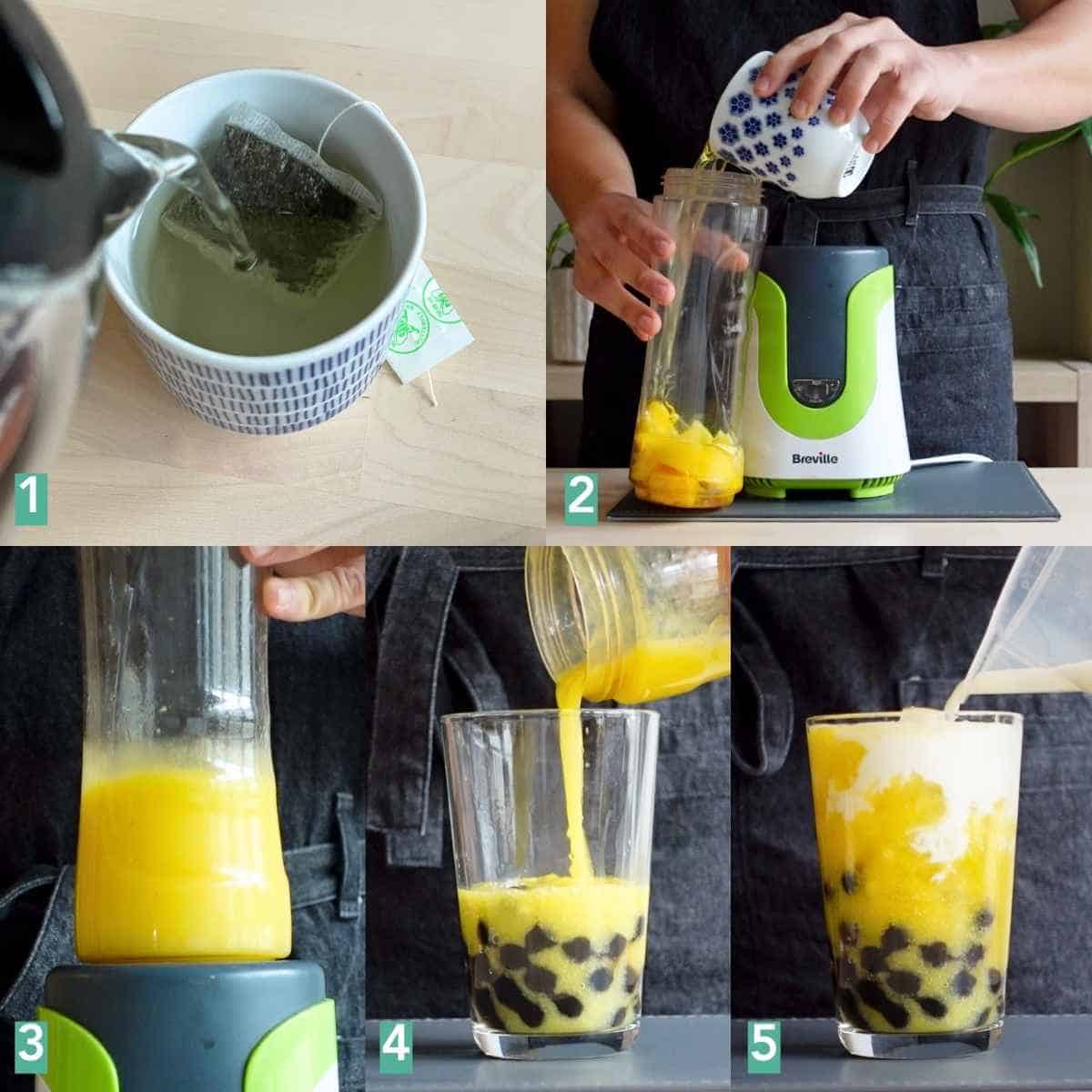 How to make mango bubble tea