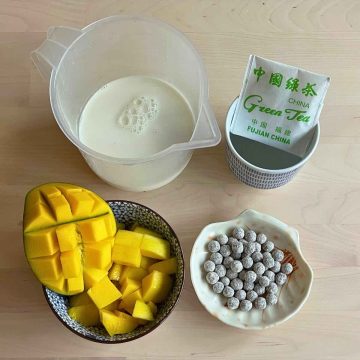 Mango boba ingredients