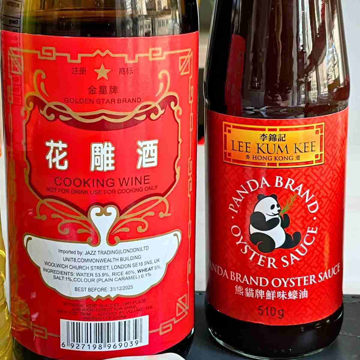 Shaoxing wine and oyster sauce
