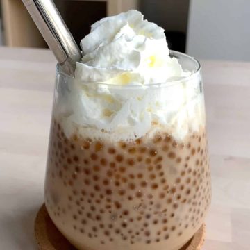 Starbucks Boba with coffee popping pearls home recipe
