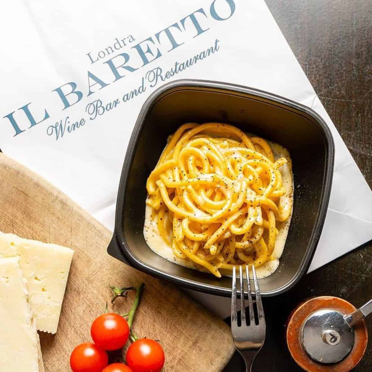 bigolo cacio e pepe Il Baretto best Italian restaurant in Marylebone