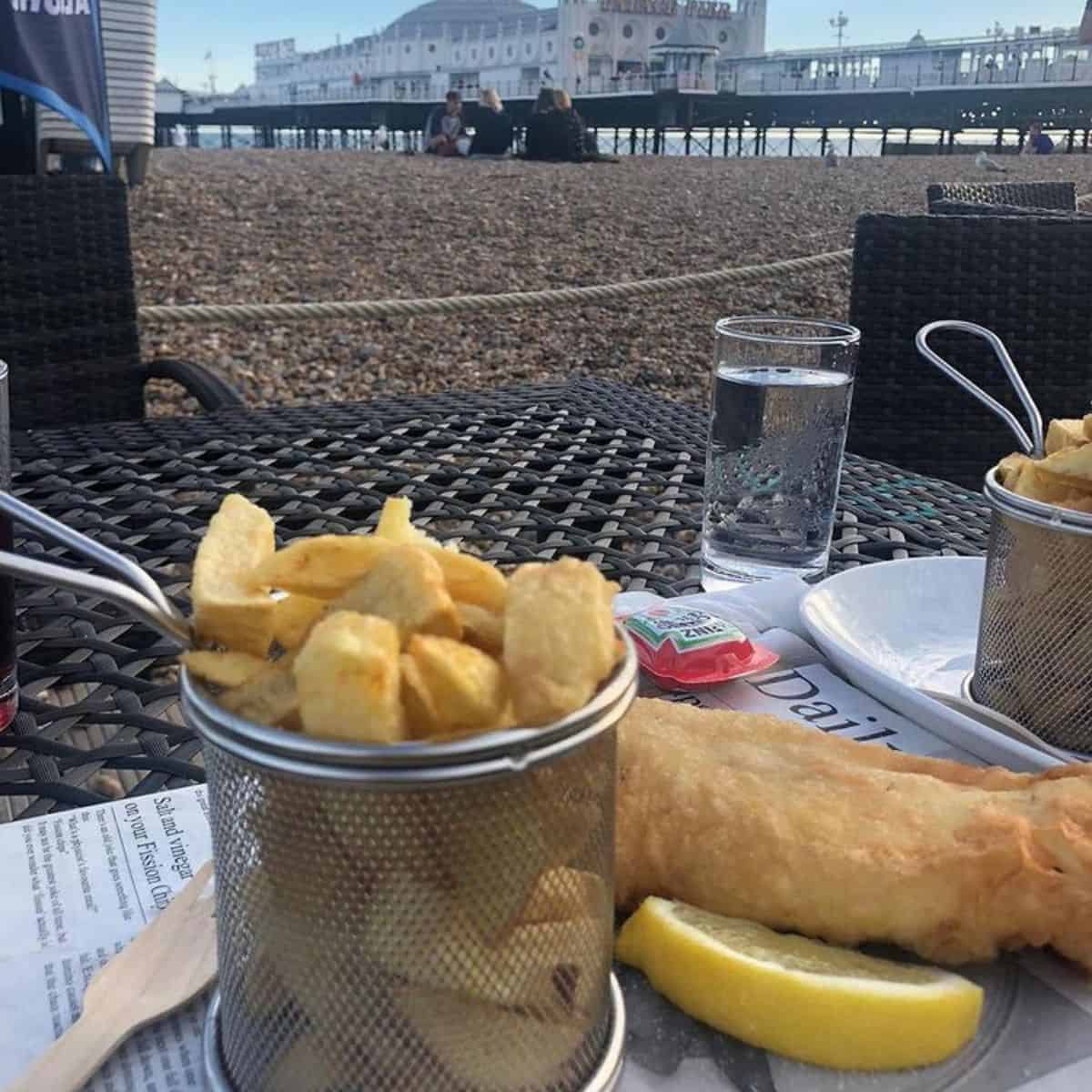 fish and chips Captains brighton restaurants with outdoor seating