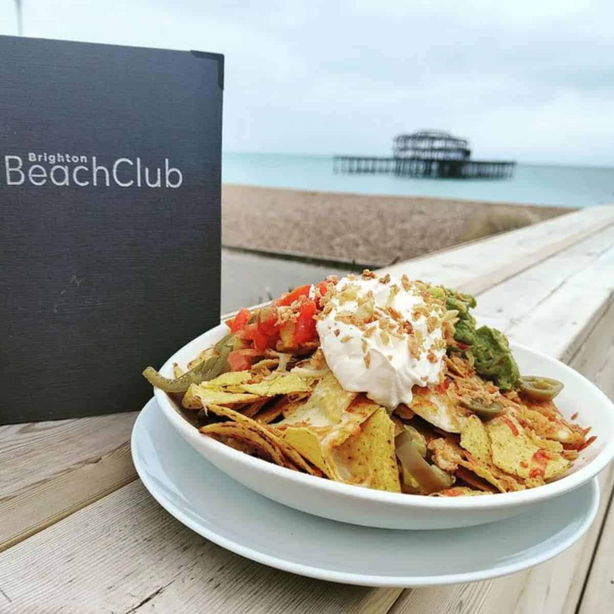 nachos Brighton Beach Club seafront restaurant
