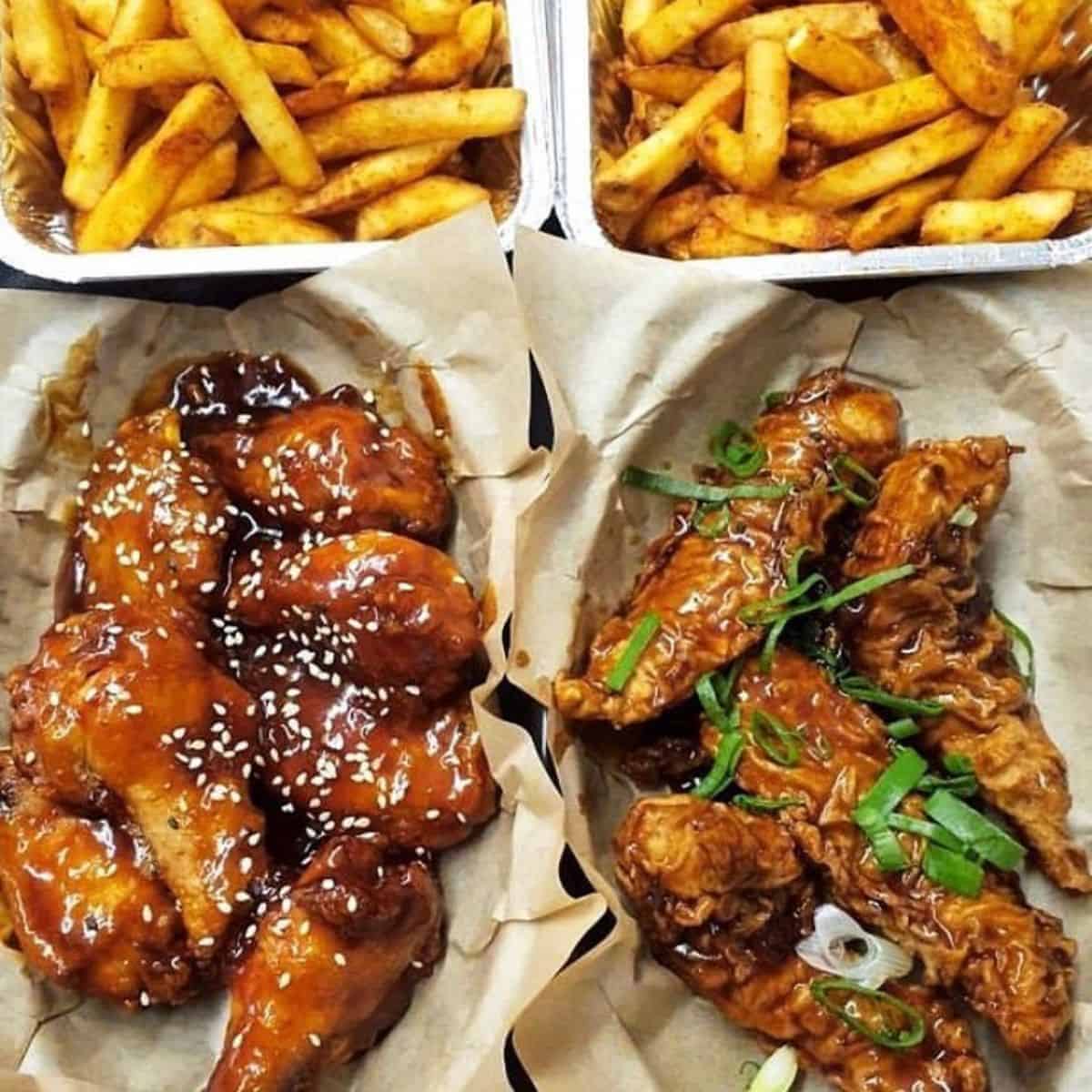 korean style fried chicken and fries bottomless brunch in Brighton and Hove