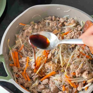 add carrot glass noodles seasoning