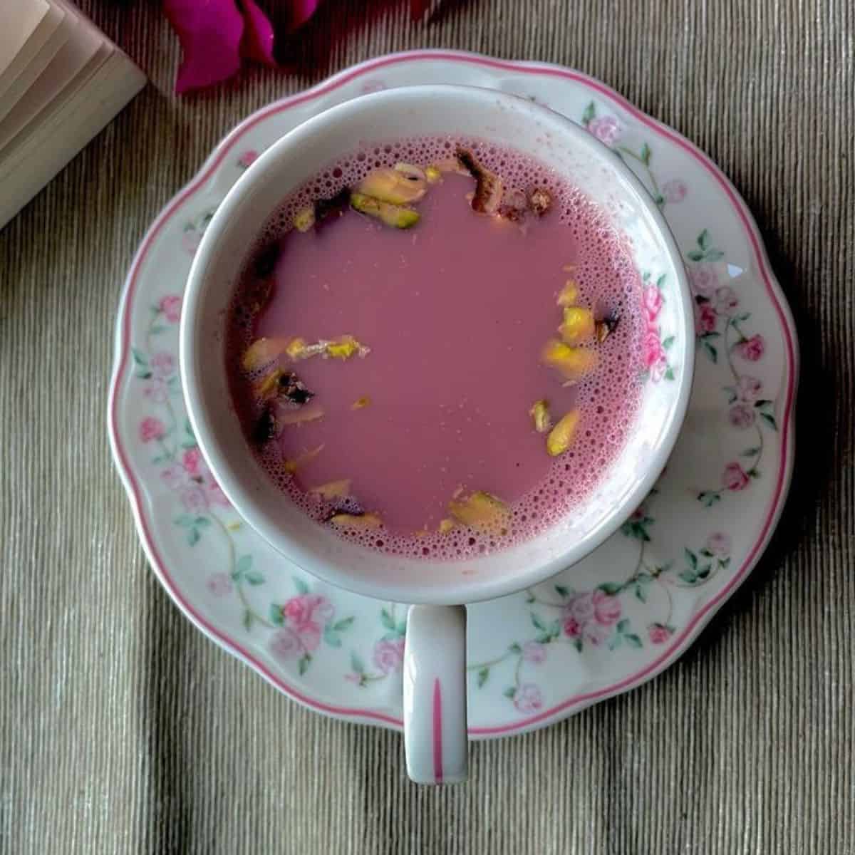 pink coloured tea
